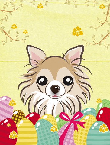 BB1933GF Chihuahua Easter Egg Hunt Flag Garden