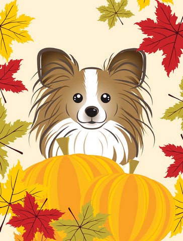 Papillon Thanksgiving Flag Garden