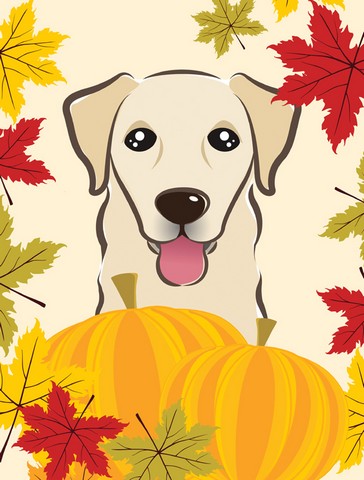 Golden Retriever Thanksgiving Flag Garden