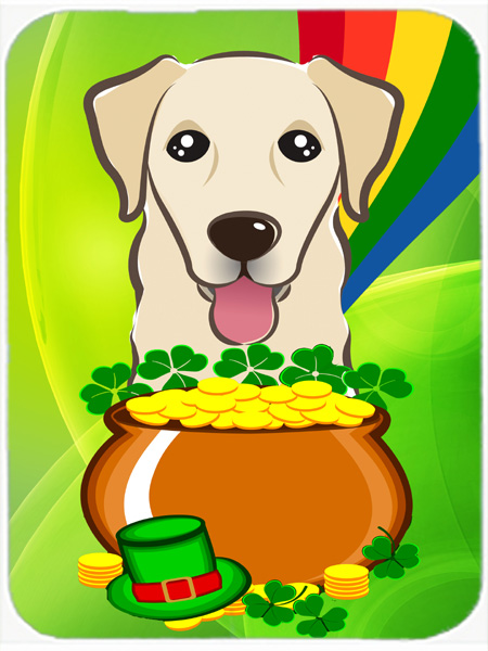 Picture of Carolines Treasures BB1996LCB Golden Retriever St. Patricks Day Glass Cutting Board- Large