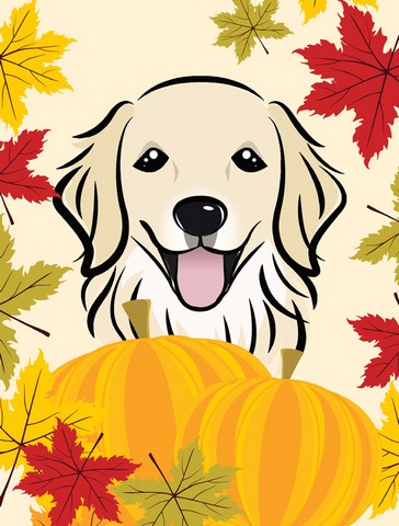 BB2011GF Golden Retriever Thanksgiving Flag Garden