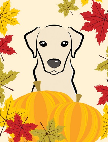 Yellow Labrador Thanksgiving Flag Garden