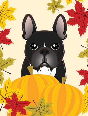 French Bulldog Thanksgiving Flag Garden