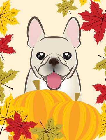 French Bulldog Thanksgiving Flag Garden