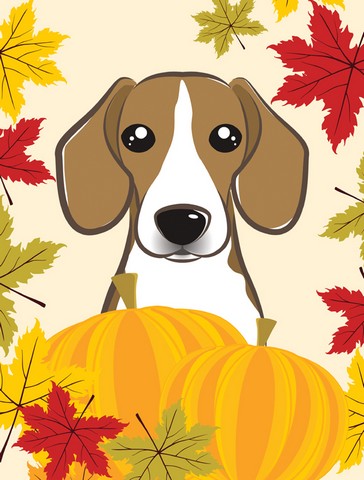 BB2045GF Beagle Thanksgiving Flag Garden