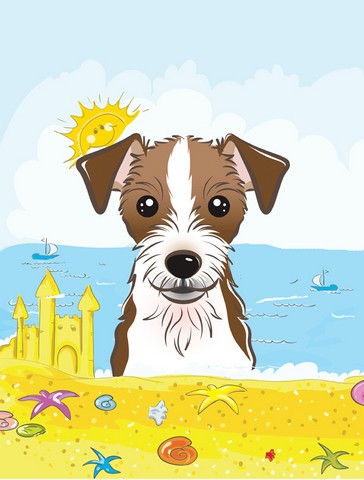 Jack Russell Terrier Summer Beach Flag Garden