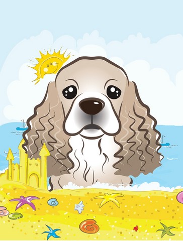 Cocker Spaniel Summer Beach Flag Garden