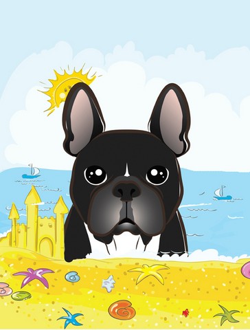 French Bulldog Summer Beach Flag Garden
