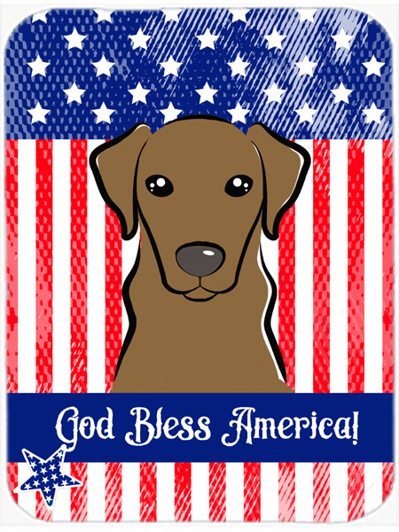 BB2163MP God Bless American Flag with Wirehaired Dachshund Mouse Pad- Hot Pad or Trivet
