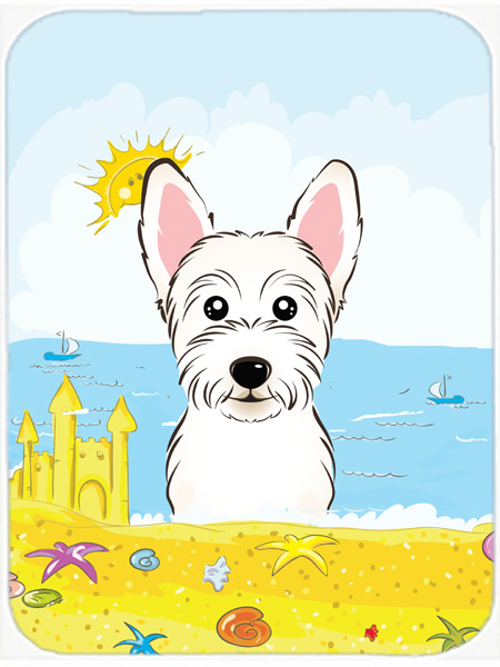 Picture of Carolines Treasures BB2094LCB Westie Summer Beach Glass Cutting Board- Large