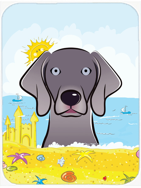 Picture of Carolines Treasures BB2099LCB Weimaraner Summer Beach Glass Cutting Board- Large