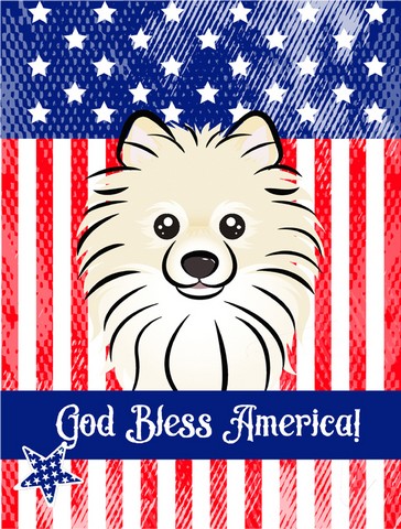 BB2137GF Pomeranian Flag Garden