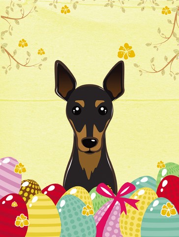 Min Pin Easter Egg Hunt Canvas House Flag