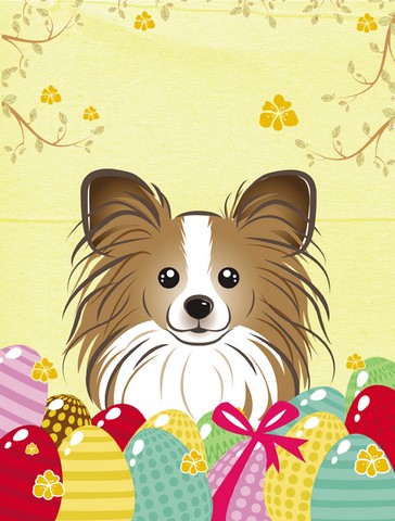 Papillon Easter Egg Hunt Canvas House Flag