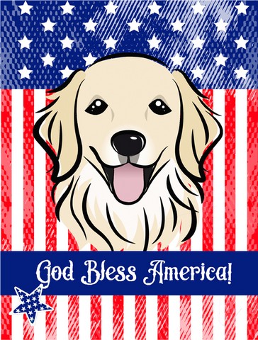 Golden Retriever Canvas House Flag
