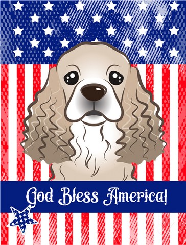 Cocker Spaniel Canvas House Flag