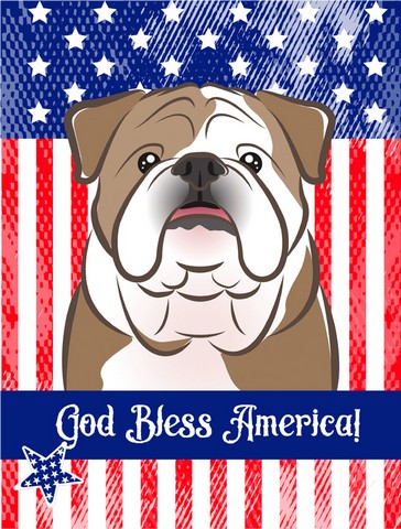 BB2149CHF English Bulldog Canvas House Flag