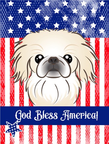 Pekingese Canvas House Flag