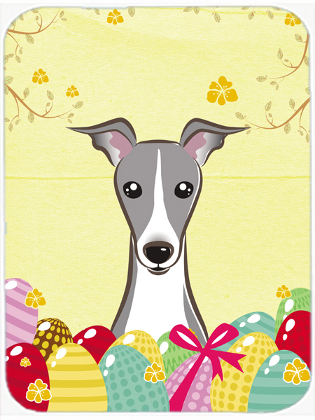 Picture of Carolines Treasures BB1918LCB Italian Greyhound Easter Egg Hunt Glass Cutting Board- Large
