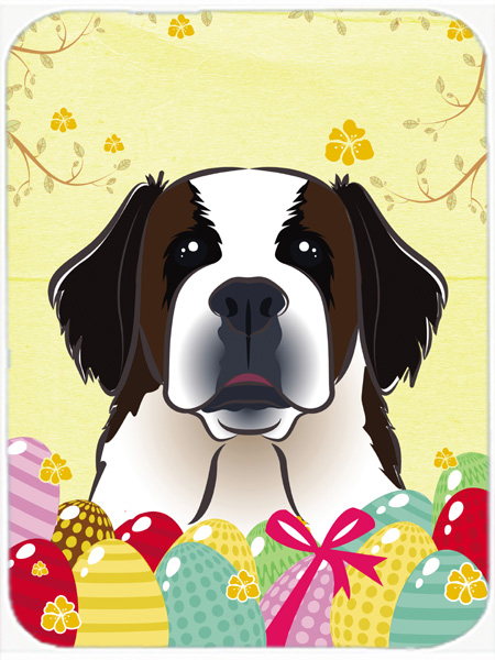 Saint Bernard Easter Egg Hunt Glass Cutting Board