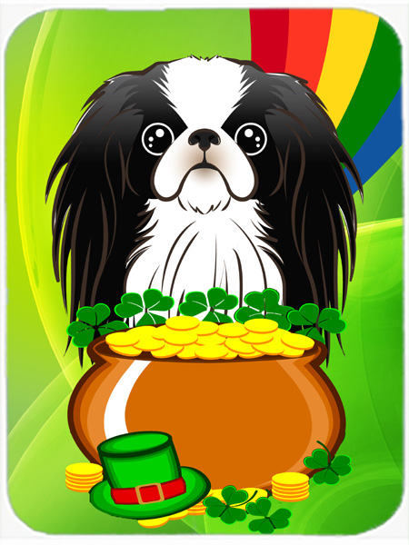 Japanese Chin St. Patricks Day Glass Cutting Board- Large