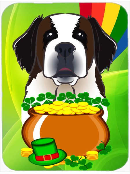 Picture of Carolines Treasures BB1990LCB Saint Bernard St. Patricks Day Glass Cutting Board- Large