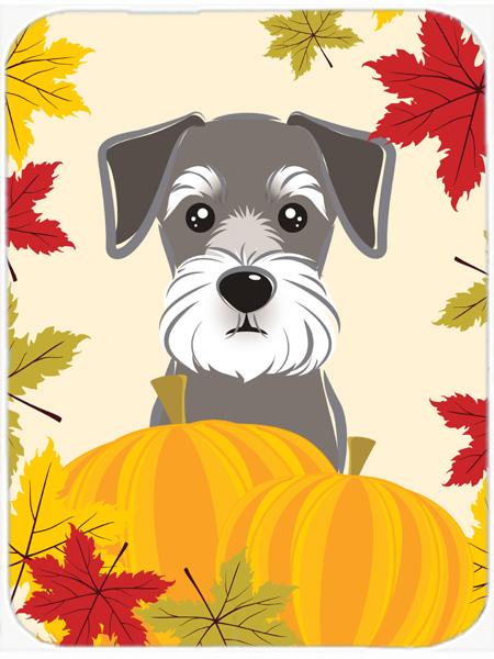 Picture of Carolines Treasures BB2012LCB Schnauzer Thanksgiving Glass Cutting Board- Large