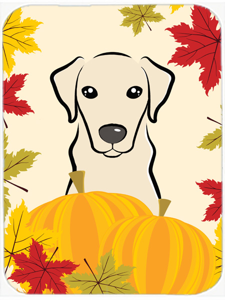 Picture of Carolines Treasures BB2028LCB Yellow Labrador Thanksgiving Glass Cutting Board- Large