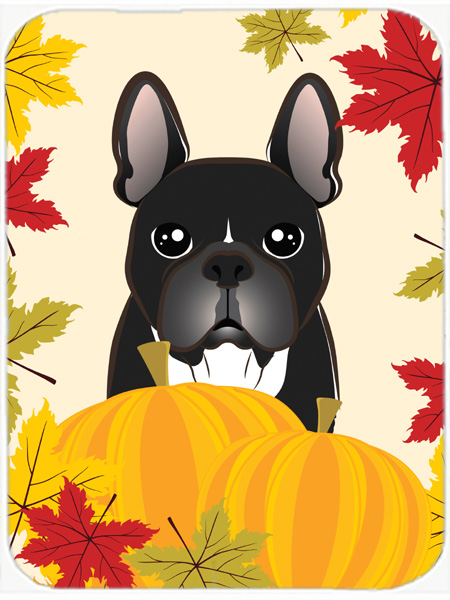 Picture of Carolines Treasures BB2033LCB French Bulldog Thanksgiving Glass Cutting Board- Large