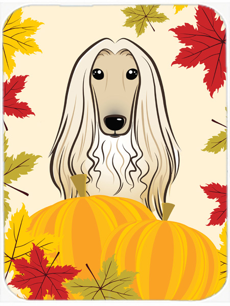 Picture of Carolines Treasures BB2050LCB Afghan Hound Thanksgiving Glass Cutting Board- Large