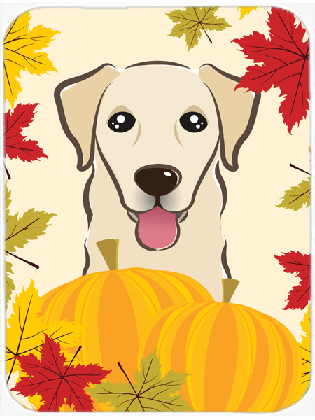 Picture of Carolines Treasures BB2058LCB Golden Retriever Thanksgiving Glass Cutting Board- Large