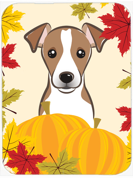 Picture of Carolines Treasures BB2066LCB Jack Russell Terrier Thanksgiving Glass Cutting Board- Large