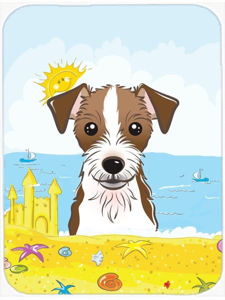 Picture of Carolines Treasures BB2070LCB Jack Russell Terrier Summer Beach Glass Cutting Board- Large