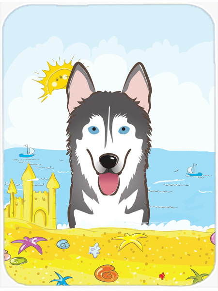 Picture of Carolines Treasures BB2086LCB Alaskan Malamute Summer Beach Glass Cutting Board- Large