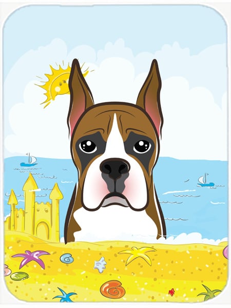Picture of Carolines Treasures BB2091LCB Boxer Summer Beach Glass Cutting Board- Large