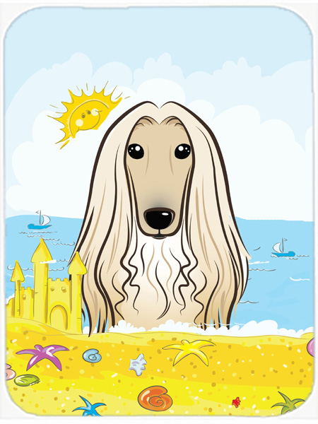 Picture of Carolines Treasures BB2112LCB Afghan Hound Summer Beach Glass Cutting Board- Large