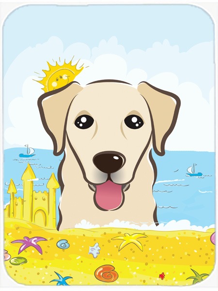 Picture of Carolines Treasures BB2120LCB Golden Retriever Summer Beach Glass Cutting Board- Large