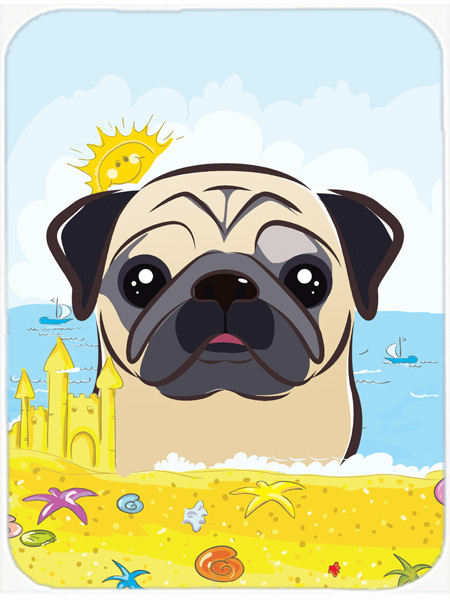 Picture of Carolines Treasures BB2130LCB Fawn Pug Summer Beach Glass Cutting Board- Large