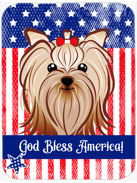 Picture of Carolines Treasures BB2134LCB Yorkie Yorkshire Terrier Glass Cutting Board- Large
