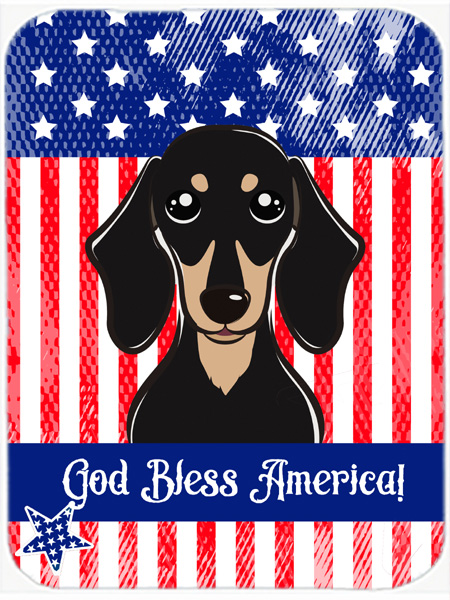 Picture of Carolines Treasures BB2145LCB Smooth Black and Tan Dachshund Glass Cutting Board- Large