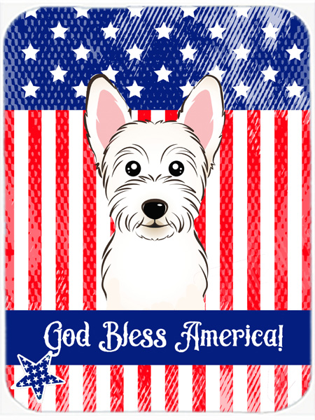 Picture of Carolines Treasures BB2156LCB Westie Glass Cutting Board- Large