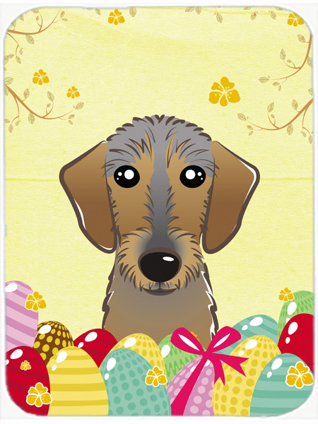 Wirehaired Dachshund Easter Egg Hunt Mouse Pad, Hot Pad or Trivet