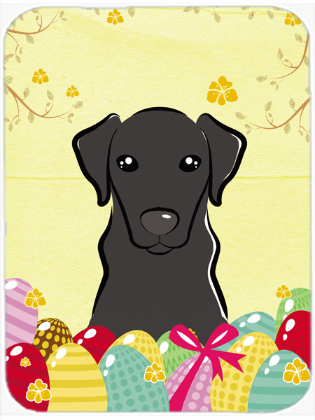 Black Labrador Easter Egg Hunt Mouse Pad, Hot Pad or Trivet