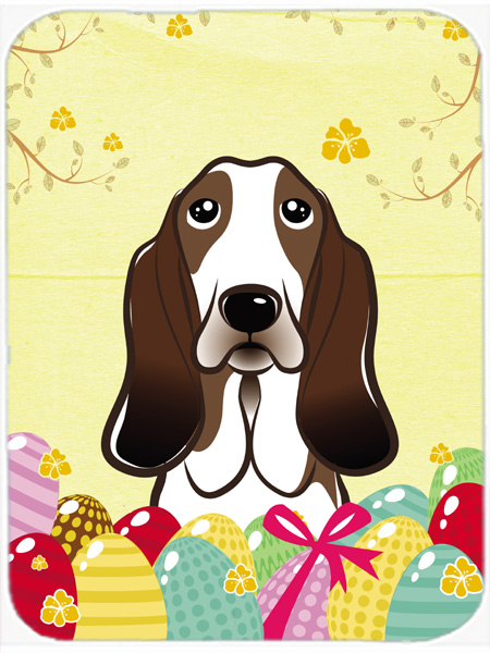 BB1925MP Basset Hound Easter Egg Hunt Mouse Pad- Hot Pad or Trivet