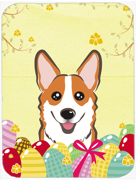 Red Corgi Easter Egg Hunt Mouse Pad, Hot Pad or Trivet