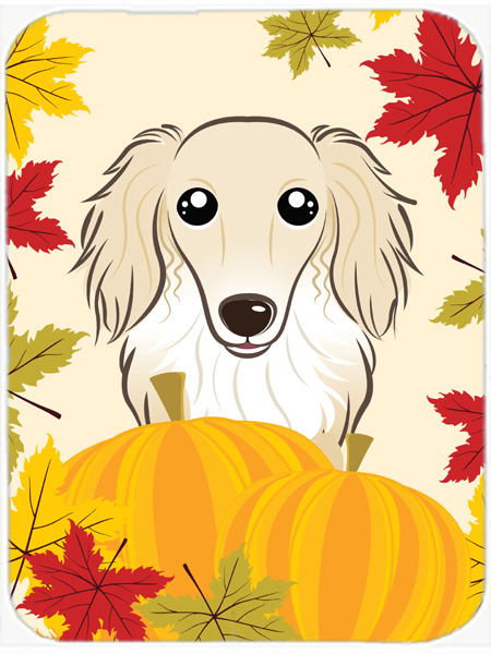 BB2018MP Longhair Creme Dachshund Thanksgiving Mouse Pad- Hot Pad or Trivet