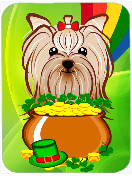 Yorkie Yorkshire Terrier St. Patricks Day Mouse Pad, Hot Pad or Trivet