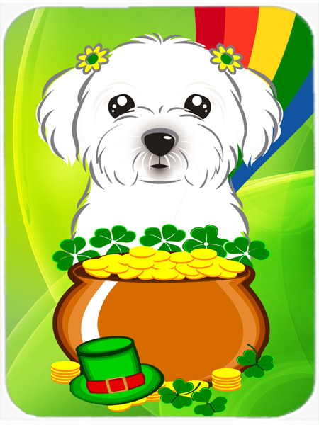 Maltese St. Patricks Day Mouse Pad, Hot Pad or Trivet