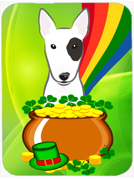 Bull Terrier St. Patricks Day Mouse Pad, Hot Pad or Trivet