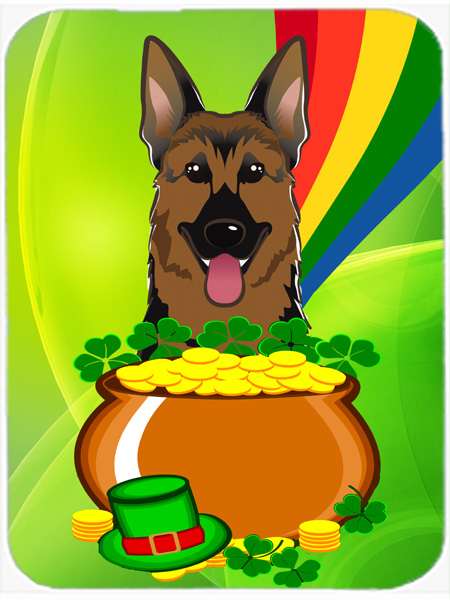 German Shepherd St. Patricks Day Mouse Pad, Hot Pad or Trivet